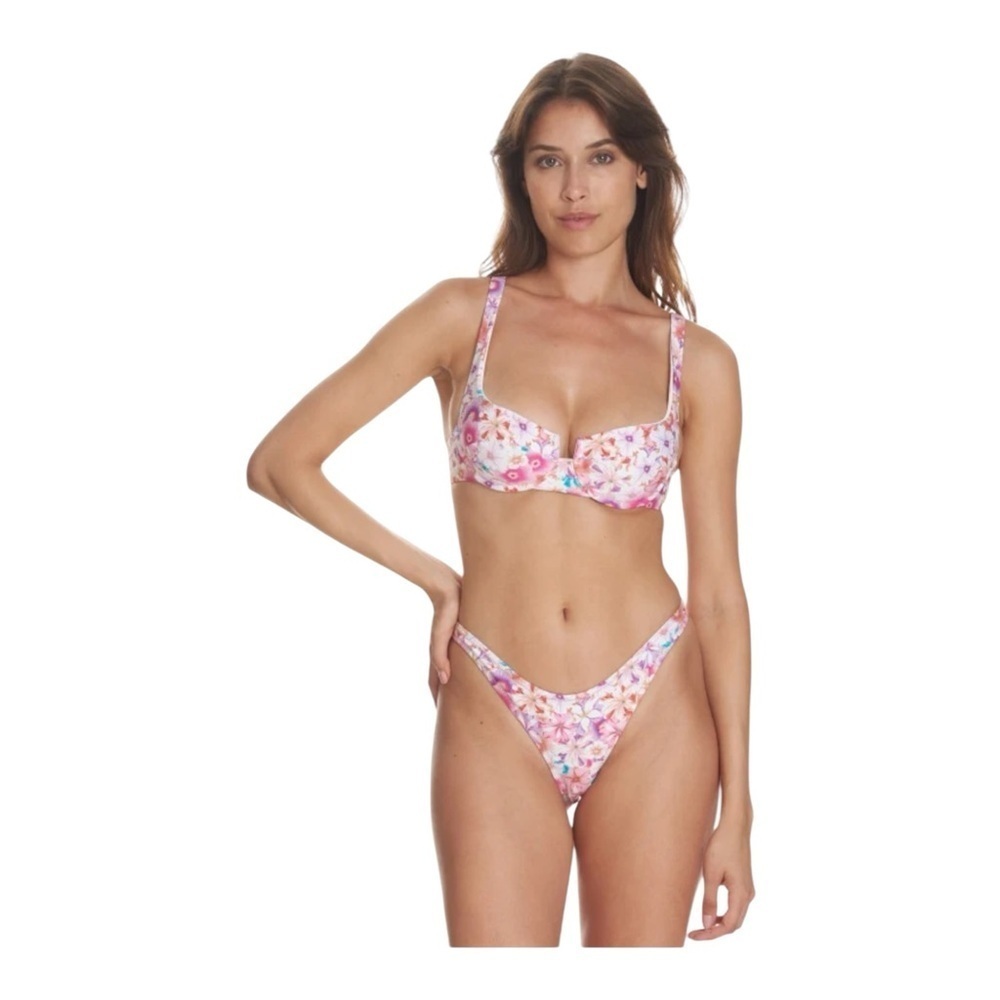 REINA OLGA Brigitte Bikini Set in Pastel Flowers NWT
